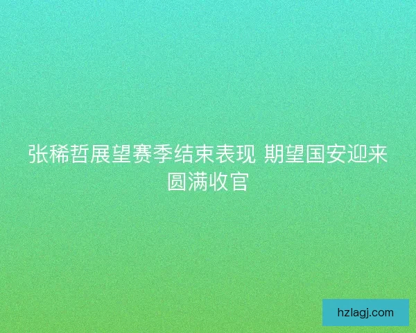 张稀哲展望赛季结束表现 期望国安迎来圆满收官